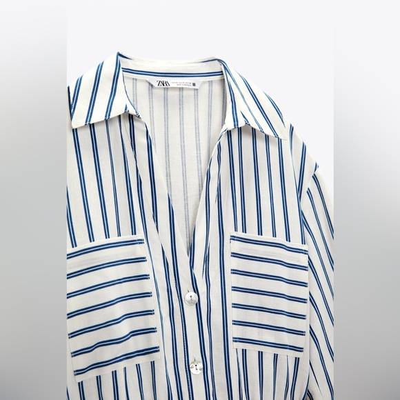 Zara Linen blend belted dress - Picture 8 of 9